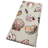 Çanta Aksesuar 90X50 Cm Duck Astarlık Kumaş Açık Gri Deniz Kabuğu Desen