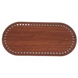 Çanta Aksesuar Ahşap 25X12 Cm Oval Çanta Tabanı (Koyu Renk)