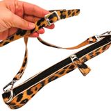 Çanta Aksesuar Atina Model Leopar Renk Çanta Yapım Seti Gümüş Metalli