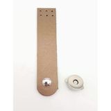 Çanta Aksesuar Bakır Renk Tek Kat Suni Deri Kapak 10.5x2.5 cm Gümüş Metal