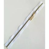 Çanta Aksesuar Başlıklı Fermuar 30 Cm Light Gold Metal Beyaz