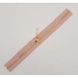 Çanta Aksesuar Başlıklı Fermuar 30 Cm Light Gold Metal Pudra Renk