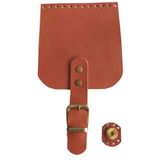 Çanta Aksesuar Gerçek Deri 21x12 cm Taba Renk Çanta Kapağı Antik Metalli