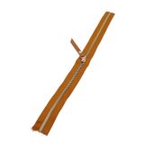 Çanta Aksesuar Gerçek Deri Başlıklı Taba Fermuar 40 Cm Light Gold Metal