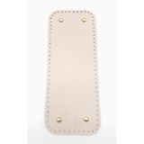 Çanta Aksesuar Gerçek Deri Bej 30X12 cm Dikdörtgen Light Gold Metalli Çanta Tabanı