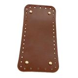 Çanta Aksesuar Gerçek Deri Kızıl Kahve 25X12 cm Dikdörtgen Light Gold Metalli Çanta Tabanı