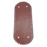 Çanta Aksesuar Gerçek Deri Kızıl Kahve 30X12 cm Oval Light Gold Metalli Çanta Tabanı