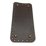 Çanta Aksesuar Gerçek Deri Koyu Kahve 25X12 cm Dikdörtgen Antik Metalli Çanta Tabanı