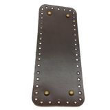 Çanta Aksesuar Gerçek Deri Koyu Kahve 30X12 cm Dikdörtgen Antik Metalli Çanta Tabanı