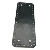 Çanta Aksesuar Gerçek Deri Siyah 30X12 cm Dikdörtgen Gümüş Metalli Çanta Tabanı