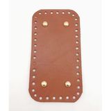 Çanta Aksesuar Gerçek Deri Taba 15X8 cm Dikdörtgen Light Gold Metalli Çanta Tabanı