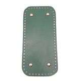 Çanta Aksesuar Gerçek Deri Yeşil 25X12 cm Dikdörtgen Light Gold Metalli Çanta Tabanı