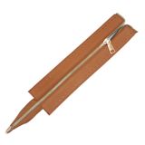 Çanta Aksesuar Gerçek Derili 28 Cm Taba Renk Fermuar Light Gold Metalli
