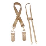 Çanta Aksesuar Gold Renk Suni Deri 120X2.4 Cm Ayarlı Çanta Saplı Büzgülü Set Light Gold Metal