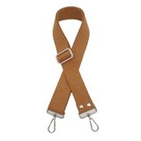 Çanta Aksesuar Koyu Sütlü Kahve 120X4 Cm Pamuklu Kolon Gümüş Metal