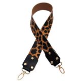Çanta Aksesuar Ledi Moel Leopar Desenli Tek Çanta Sapı Light Gold Metalli