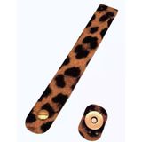 Çanta Aksesuar Leopar Deri 18X2.3 Cm Çanta Kapağı Light Gold Metalli