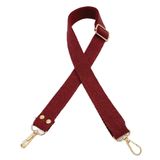 Çanta Aksesuar Pamuklu Kolon 120X3 Cm Bordo Light Gold Metalli