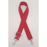 Çanta Aksesuar Pamuklu Kolon 120X3 Cm Kırmızı Gümüş Metalli