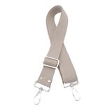 Çanta Aksesuar Pamuklu Kolon 120X4 Cm Gümüş Metal Bej