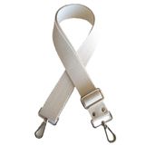 Çanta Aksesuar Pamuklu Kolon 120X4 Cm Gümüş Metal Krem Renk