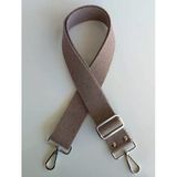 Çanta Aksesuar Pamuklu Kolon 120X4 Cm Gümüş Metal Vizon