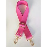 Çanta Aksesuar Pamuklu Kolon 120X4 Cm Light Gold Metal Fuşya