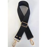 Çanta Aksesuar Pamuklu Kolon 120X4 Cm Light Gold Metal Siyah