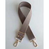 Çanta Aksesuar Pamuklu Kolon 120X4 Cm Light Gold Metal Vizon
