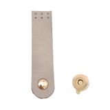 Çanta Aksesuar Parlak Gri Renk Tek Kat Suni Deri Kapak 10.5x2.5 cm Light Gold Metal