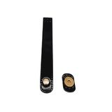 Çanta Aksesuar Rugan Deri 18x2.3 cm Çanta Kapağı Siyah Renk Light Gold Metalli