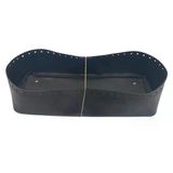 Çanta Aksesuar Siyah Suni Deri 28x13 cm Yüksek Çanta Tabanı Light Gold Metalli