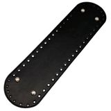 Çanta Aksesuar Suni Deri 37x10 cm Oval Çanta Taban Siyah Renk Gümüş Aparatlı