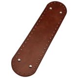 Çanta Aksesuar Suni Deri 37x10 cm Oval Çanta Tabanı Taba Renk Gümüş Aparatlı