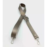 Çanta Aksesuar Suni Deri Ayarlı Çanta Sapı 120X2.4 Cm Parlak Gri Gümüş Metal
