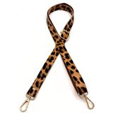 Çanta Aksesuar Suni Deri Ayarlı Çanta Sapı 120x2 cm Leopar Renk Light Gold Metalli