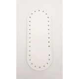 Çanta Aksesuar Suni Deri Beyaz 20x8 cm Oval Çanta Tabanı