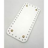 Çanta Aksesuar Suni Deri Beyaz Renk DikdörtgenTaban 25X12 Cm Light Gold Metalli