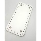 Çanta Aksesuar Suni Deri Beyaz Renk DikdörtgenTaban 25X12 Cm Silvery Metalli
