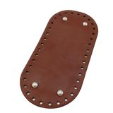 Çanta Aksesuar Suni Deri Bordo Renk 25X12 cm Oval Çanta Tabanı (Gümüş Aparatlı)