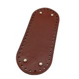 Çanta Aksesuar Suni Deri Bordo Renk 30X12 cm Oval Çanta Tabanı (Gümüş Aparatlı)