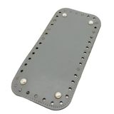 Çanta Aksesuar Suni Deri Gri Renk 25X12 cm Dikdörtgen Çanta Tabanı (Gümüş Aparatlı)