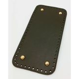 Çanta Aksesuar Suni Deri Haki Renk 25X12 cm Dikdörtgen Çanta Tabanı (Light Gold Aparatlı)