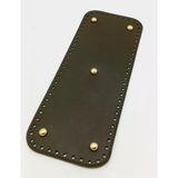 Çanta Aksesuar Suni Deri Haki Renk 30X12 cm Dikdörtgen Çanta Tabanı (Light Gold Aparatlı)