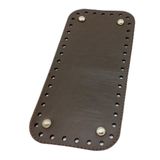 Çanta Aksesuar Suni Deri Kahverengi 25X12 cm Dikdörtgen Çanta Tabanı (Gümüş Aparatlı)