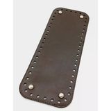 Çanta Aksesuar Suni Deri Kahverengi 30X12 cm Dikdörtgen Çanta Tabanı (Gümüş Aparatlı)
