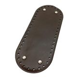Çanta Aksesuar Suni Deri Kahverengi 30X12 cm Oval Çanta Tabanı (Gümüş Aparatlı)