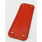 Çanta Aksesuar Suni Deri Kırmızı Renk 30X12 cm Dikdörtgen Çanta Tabanı (Gümüş Aparatlı)