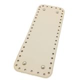 Çanta Aksesuar Suni Deri Krem Renk 30X12 cm Dikdörtgen Çanta Tabanı (Gümüş Aparatlı)