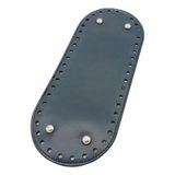 Çanta Aksesuar Suni Deri Lacivert Renk 30X12 cm Oval Çanta Tabanı (Gümüş Aparatlı)